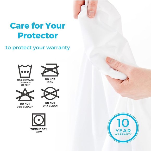 Waterproof Smooth Top Premium Full Mattress Protector Breathable &Hypoallergenic - Picture 5 of 7